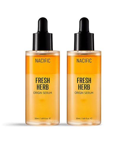 Bottle of Nacific Fresh Herb Origin Serum against a soft background