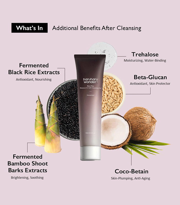 Haruharu wonder Black Rice Moisture 5.5 Soft Cleansing Gel 100 ml - Image 2