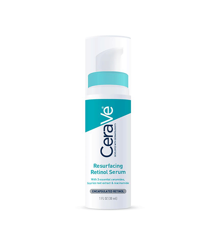 CeraVe Resurfacing Retinol Serum in plain background .
